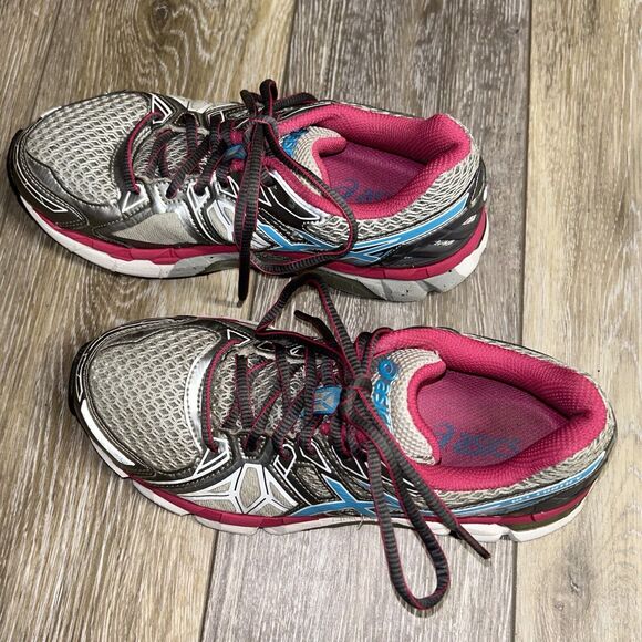 Asics Gel-Fortify Women's Size 6 US / 37 EU Gray Pink Blue Walking Sneaker Shoes - Picture 6 of 12